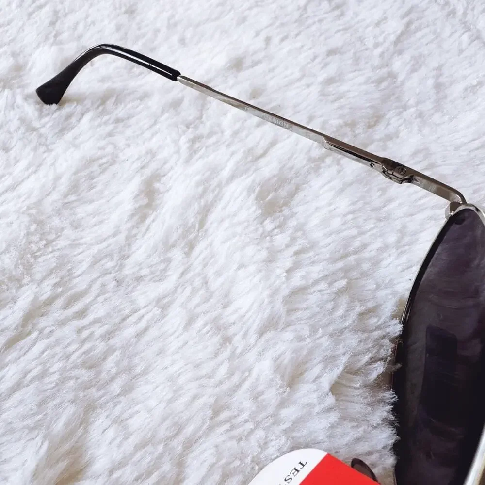 Felix Black W/Silver Rim Polarized Aviator Sunglasses